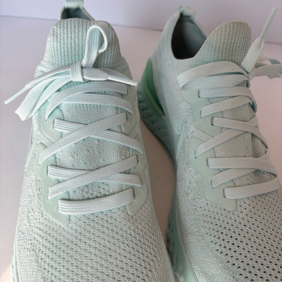 Nike Epic React Flyknit 2 Teal Tint Running Shoes Men’s Size 12.5 EUR 47 - Picture 10 of 13